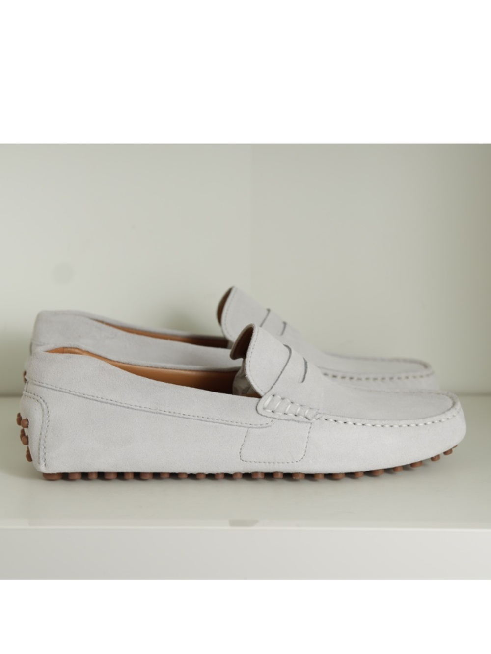 $245 Greats Brooklyn Corsa Driver Blanco Suede Loafers Moc Flats Men’s 10.5 M